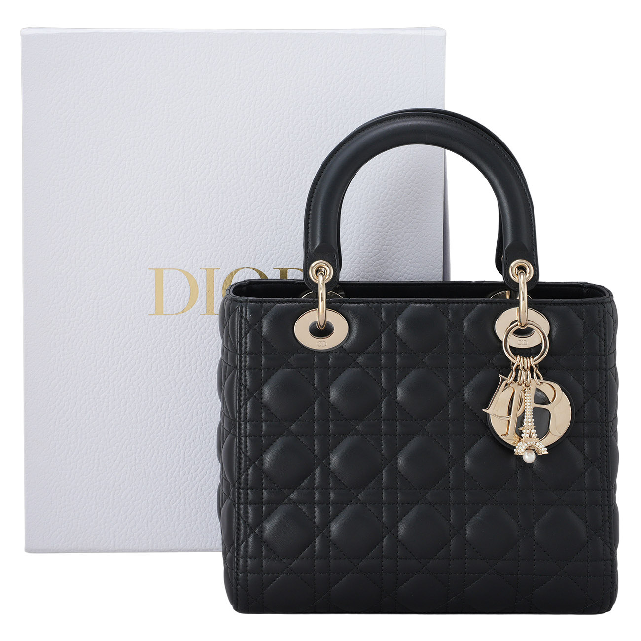 CHRISTIAN DIOR(USED)디올 레이디디올 미듐 & 에펠탑 참